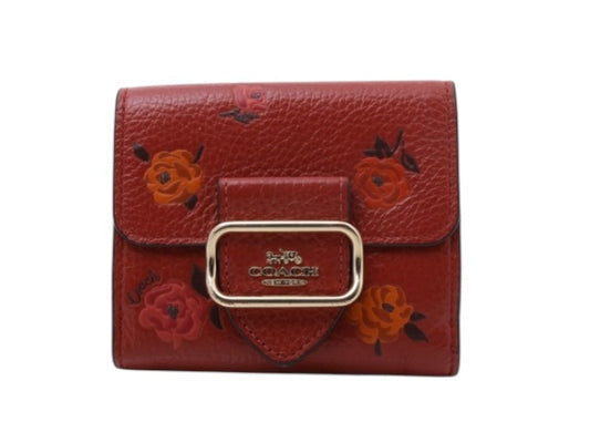 Coach Floral Buckle Leather Wallet