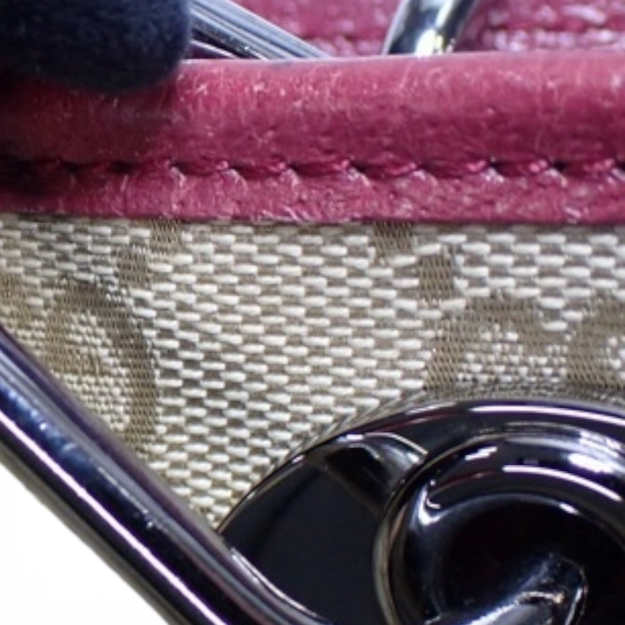 GUCCI GG CANVAS TOTE – BURGUNDY TRIM