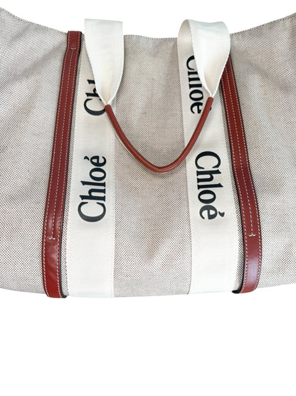 Chloé Woody Canvas Tote