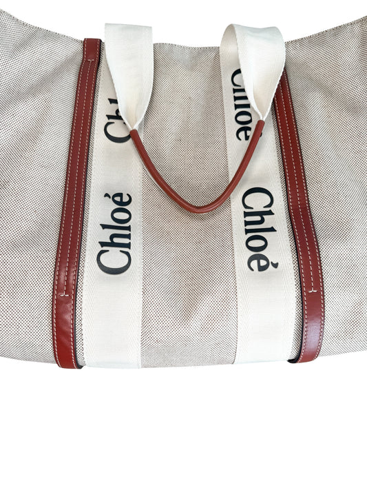 Chloé Woody Canvas Tote