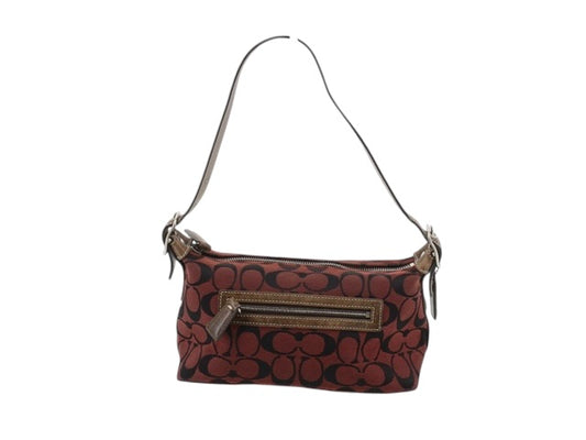 Coach Signature Shoulder Bag (Red/Brown)