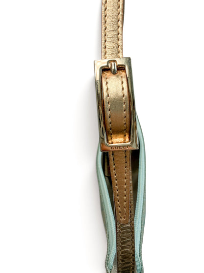 Gucci GG Shimmer Canvas Baguette Shoulder Bag