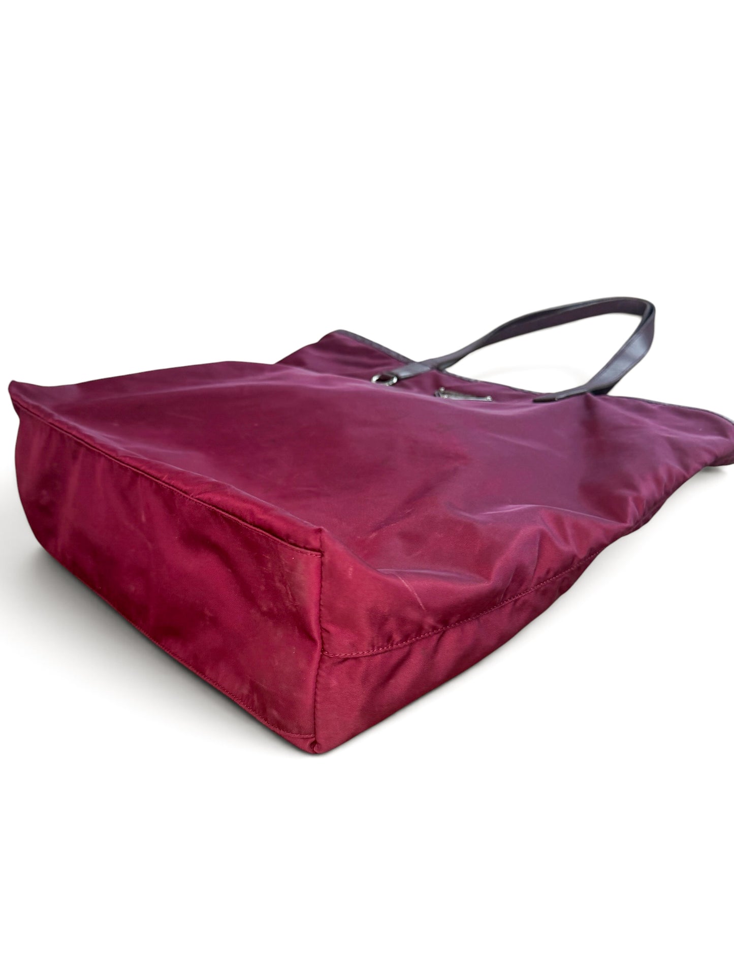 Prada Burgundy Nylon Tote