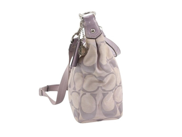 Coach Lilac Signature Shoulder Bag with Matching Pouch