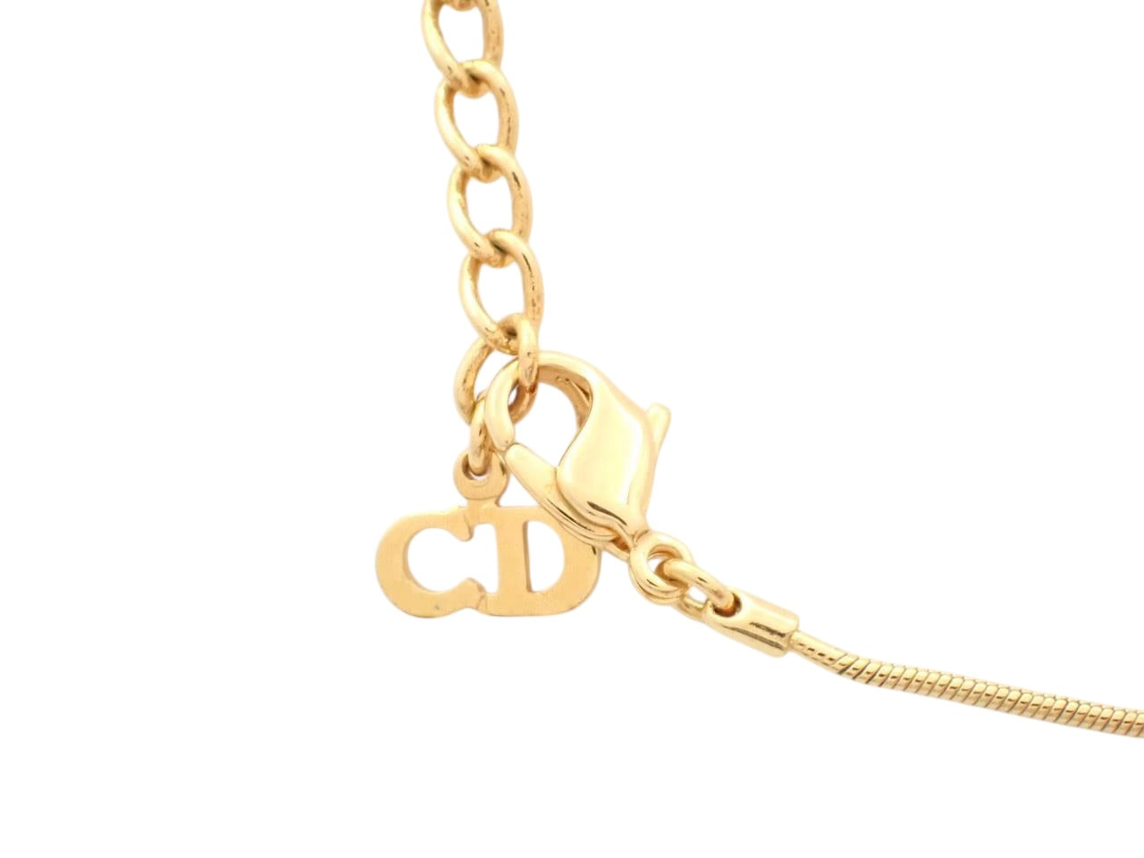 Christian Dior Gold Dior Logo Necklace