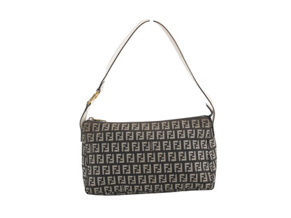 Fendi Zucchino Mini Shoulder Bag – Black/Grey