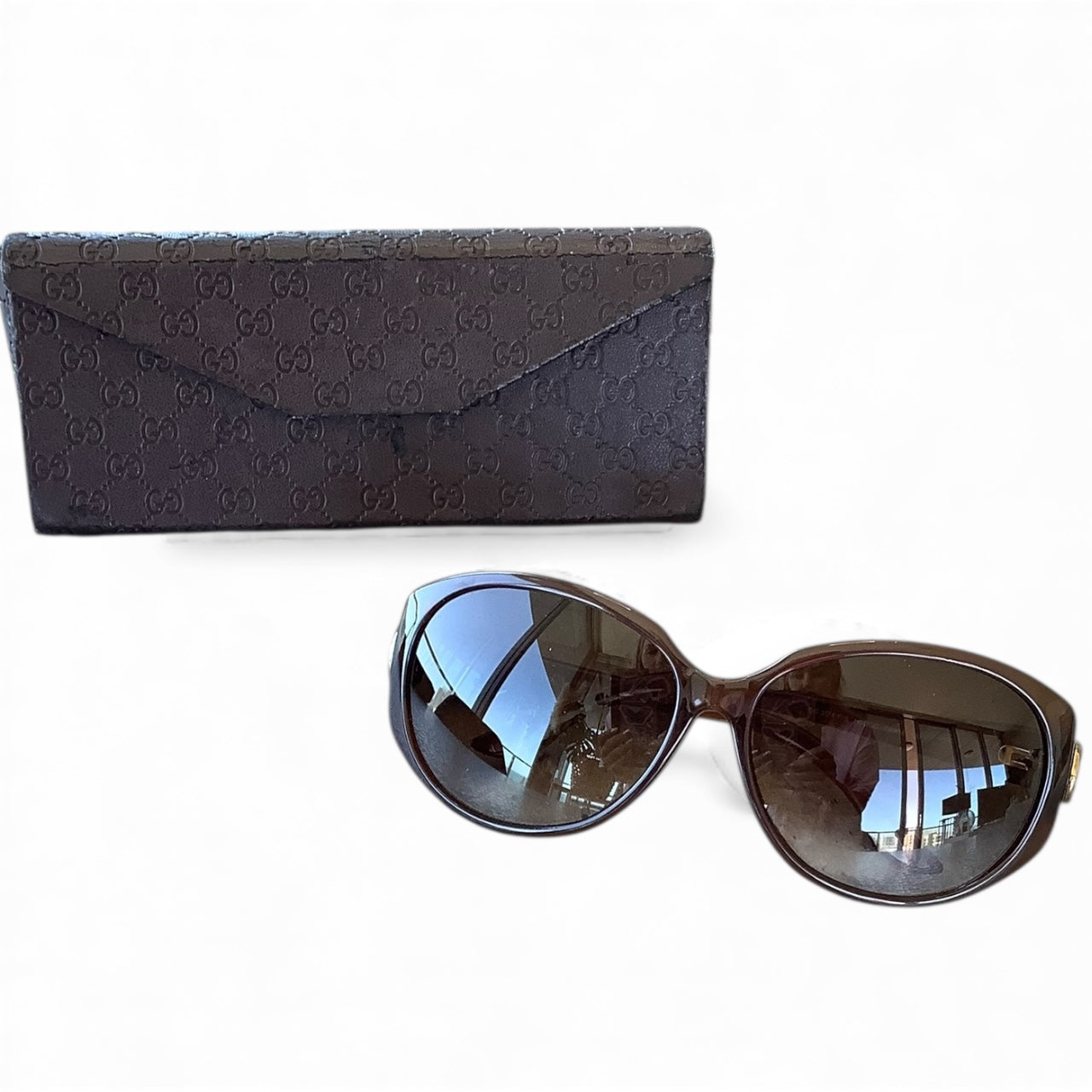 Gucci Oversized Brown Gradient Sunglasses