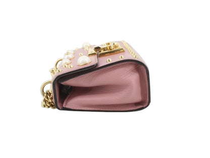 Gucci Padlock Pearl & Stud Mini Shoulder Bag – Pink Leather