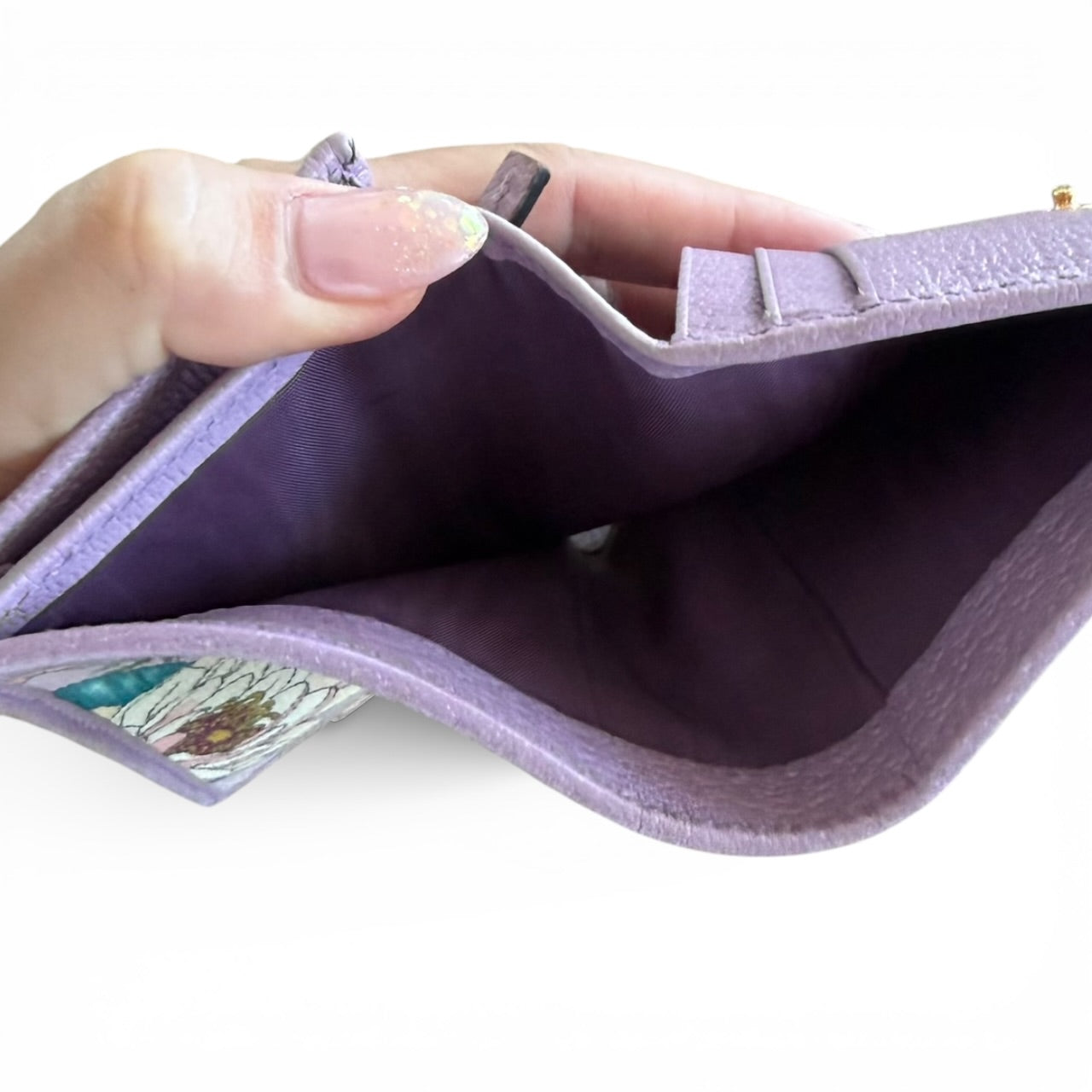 Gucci Limited Edition Floral GG Compact Wallet – Lilac