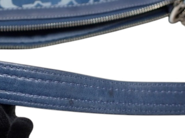 COACH BLUE SIGNATURE SHOULDER BAG
