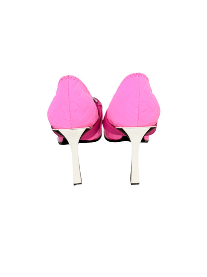 Fendi Hot Pink FF Pointed-Toe Pumps size 37
