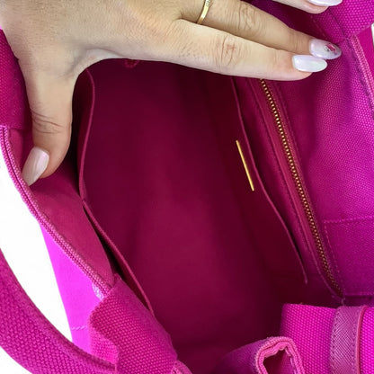 PRADA PINK CANVAS TOTE