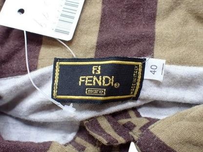Authentic Fendi FF Knit Polo Top | Brown Monogram