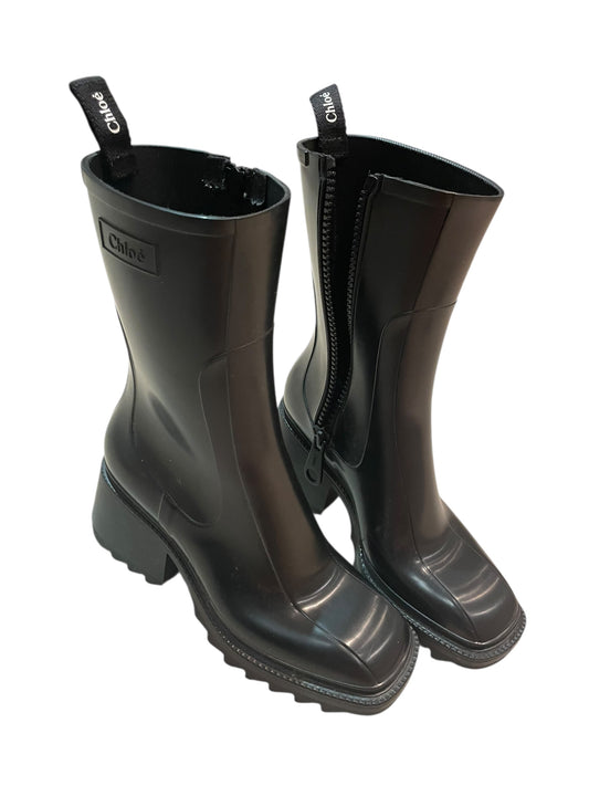 Chloé Betty Rubber Ankle Boots – Black