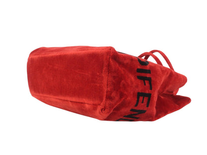 Fendi Red Velvet Tote Bag