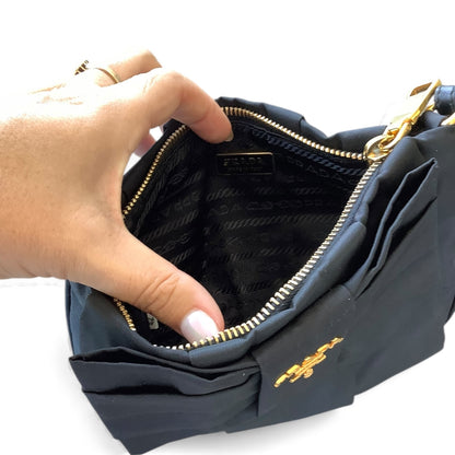 PRADA Black Bow Mini Bag