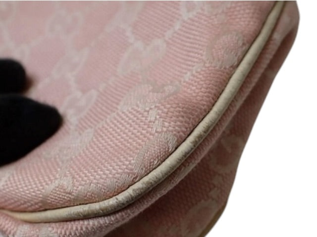 GUCCI PINK MONOGRAM SHOULDER BAG