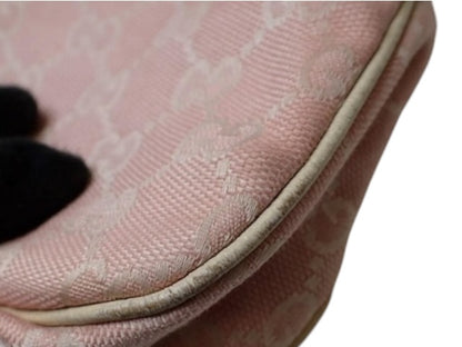 GUCCI PINK MONOGRAM SHOULDER BAG