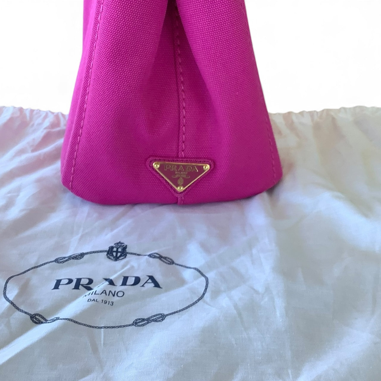 PRADA PINK CANVAS TOTE