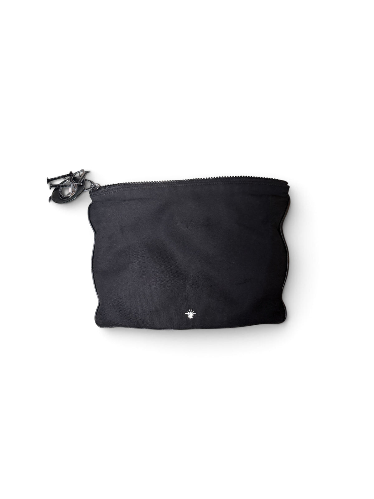 Christian Dior Black Rubber Patch Clutch