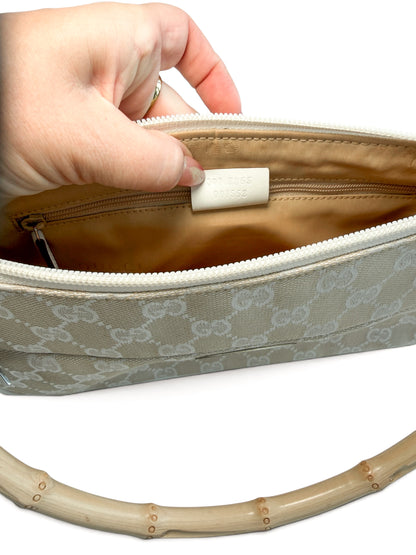 Gucci Bamboo GG Canvas Shoulder Bag