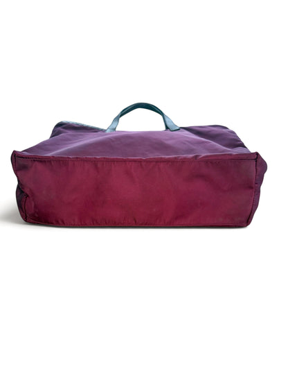 Prada Burgundy Nylon Tote