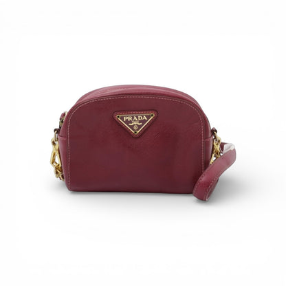 Prada Red Saffiano Camera Bag