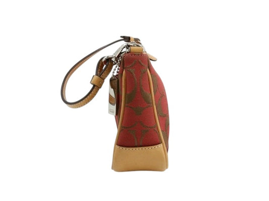 Coach Red and Gold Signature Shoulder Bag