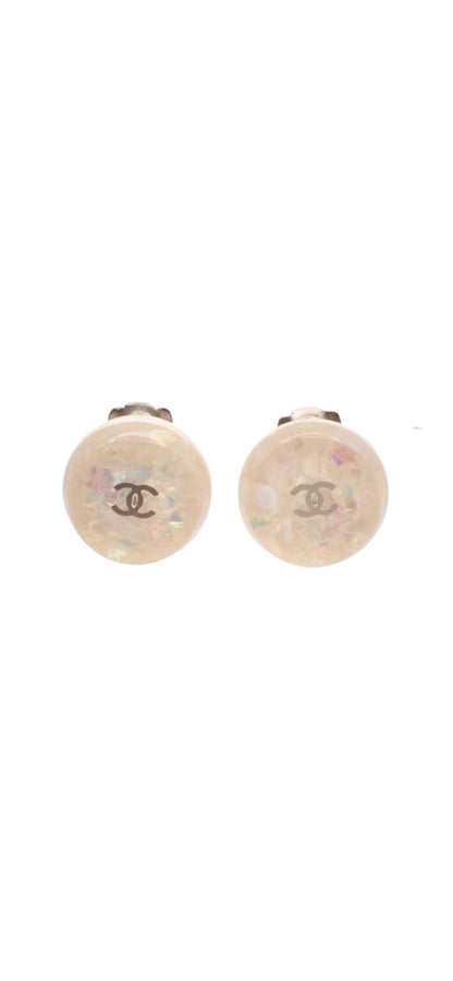 Chanel CC Pearl Clip Earrings