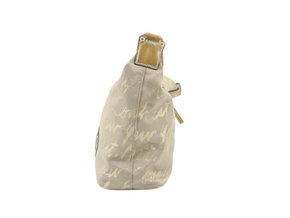 Coach Gold Script Shoulder Bag with Heart Detail