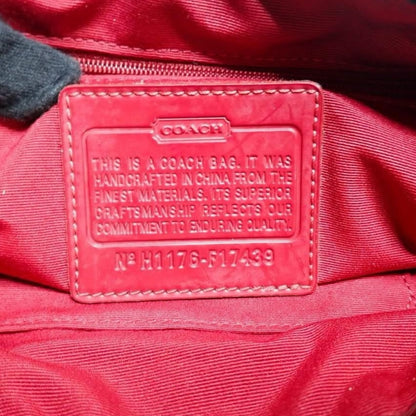 COACH Signature Shoulder Bag with Red Stripe