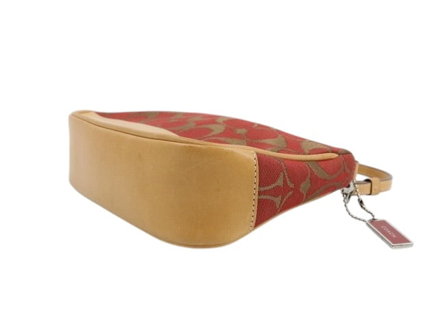 Coach Red and Gold Signature Shoulder Bag