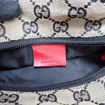 Gucci GG Canvas Tote – Red Leather Trim & Front Zip Pouch