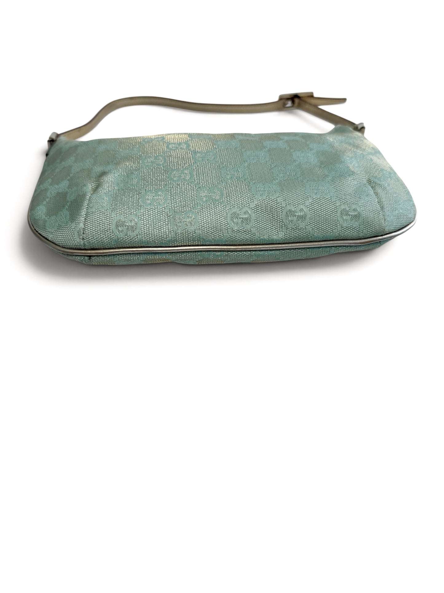 Gucci GG Shimmer Canvas Baguette Shoulder Bag