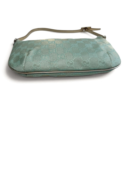 Gucci GG Shimmer Canvas Baguette Shoulder Bag