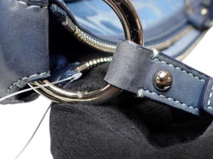 COACH BLUE SIGNATURE SHOULDER BAG