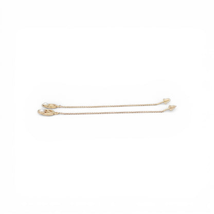Fendi F Is Gold Drop Pearl Earrings
