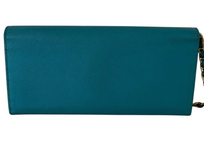 Prada Saffiano Leather Chain Bag – Turquoise