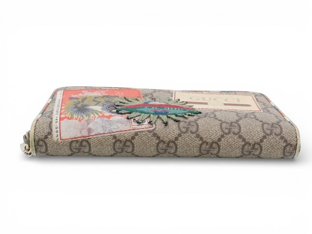 Gucci GG Supreme Tiger Zip Wallet