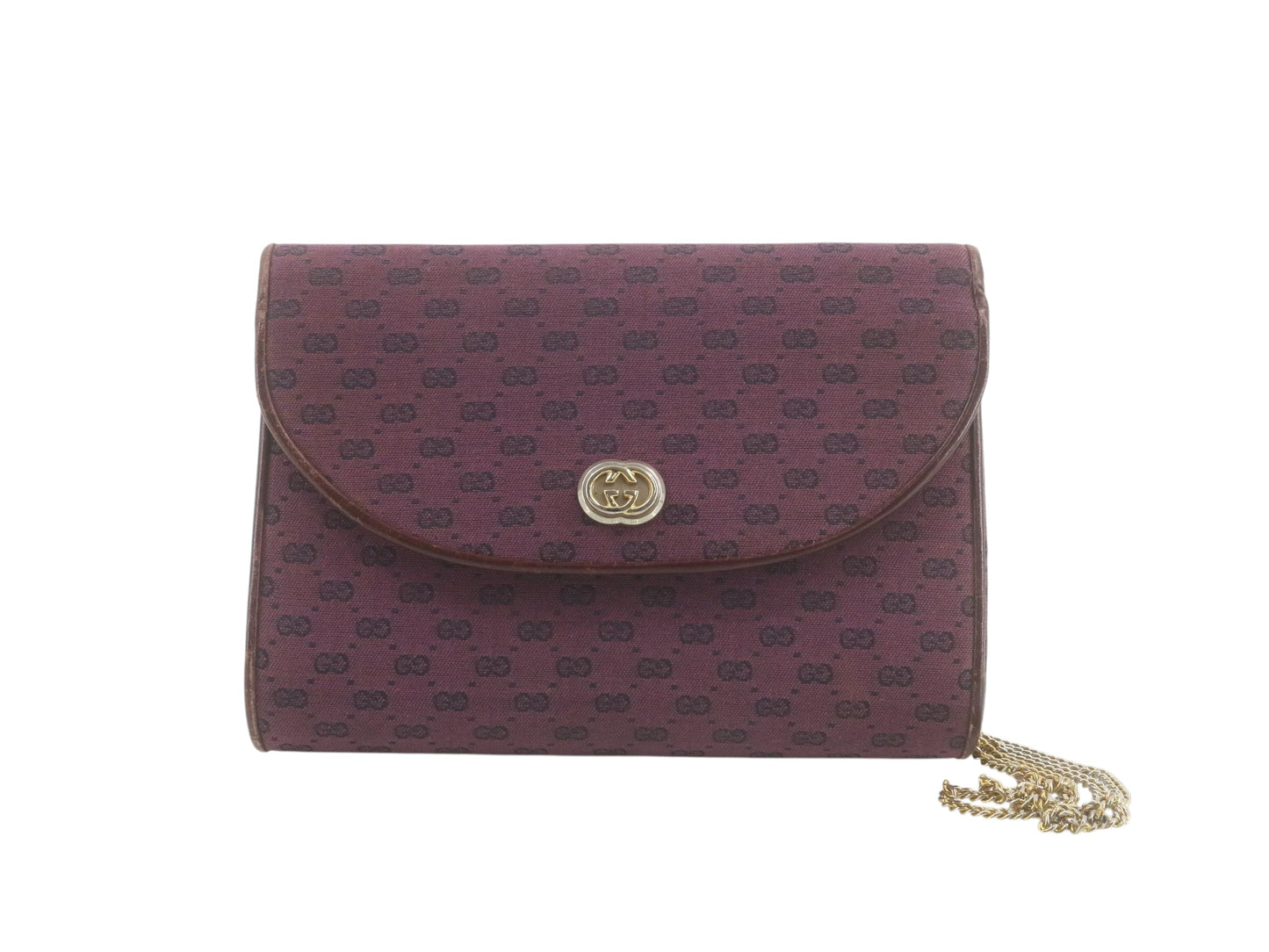 Gucci GG Monogram Chain Shoulder Bag – Purple