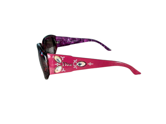 Christian Dior Vintage Embellished Pink Sunglasses