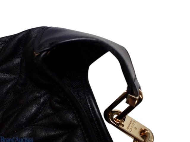 Gucci Tom Ford Era Jackie Matelassé Black Leather Chain Shoulder Bag