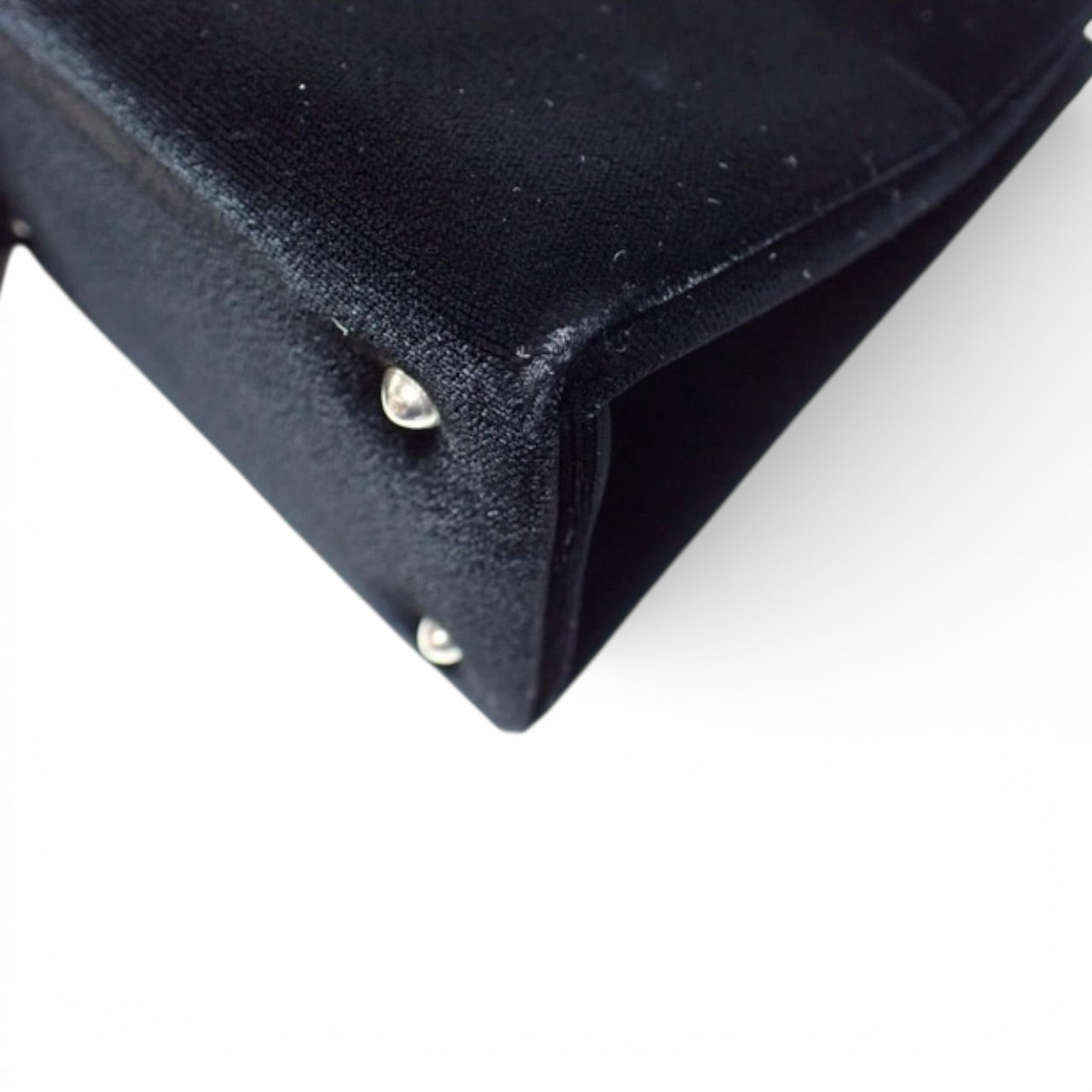 Yves Saint Laurent Heart Rhinestone Velvet Shoulder Bag
