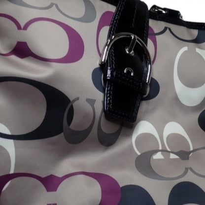 COACH Signature Patent Satchel Shoulder Bag