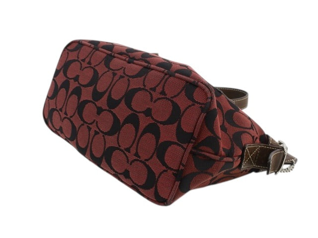 Coach Signature Shoulder Bag (Red/Brown)