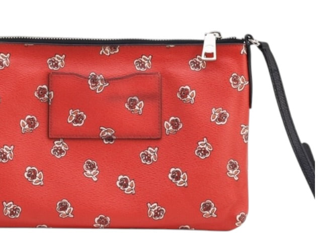 COACH RED CROSSBODY + POUCH SET