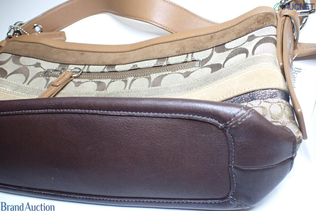 COACH Signature Stripe Shoulder Bag