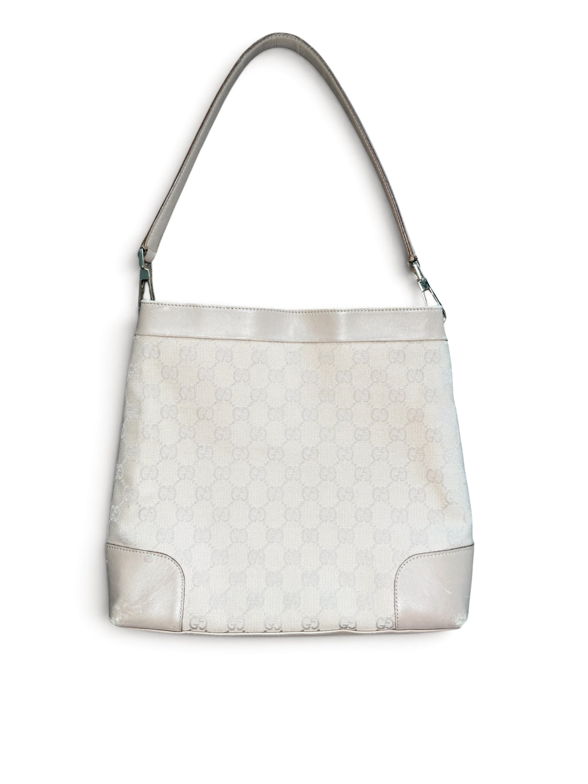 Gucci GG Canvas Shoulder Bag – Beige