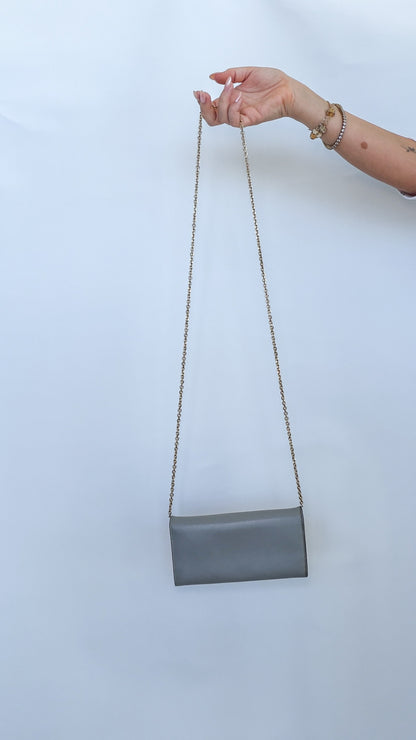 Fendi Leather Studded Chain Wallet