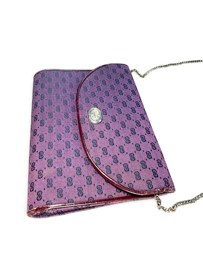 Gucci GG Monogram Chain Shoulder Bag – Purple